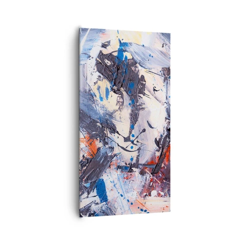 Schilderen op canvas - Gekke dans van abstractie - 65x120 cm