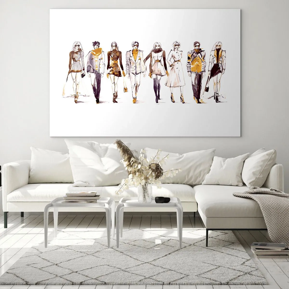 Schilderen op glas - Casual chic, casual elegantie - 100x70 cm