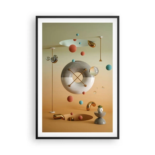 Poster in een zwarte lijst - Er kan van alles gebeuren - 61x91 cm