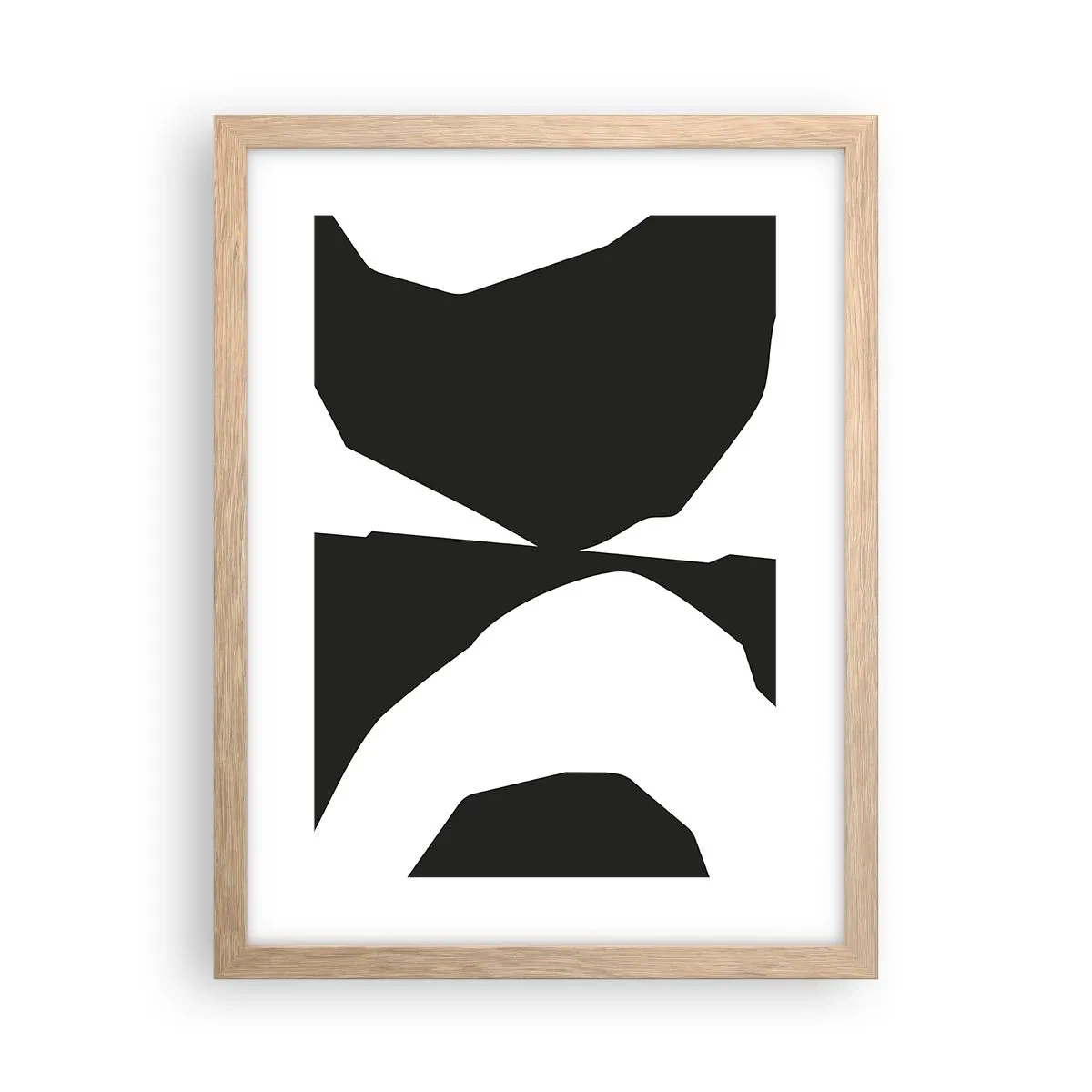 Een poster in een licht eiken lijst - Positief – negatief - 30x40 cm