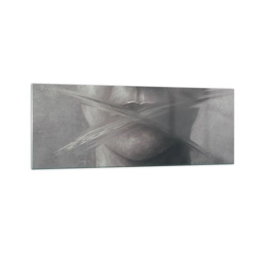 Schilderen op glas - Zonder een woord - 140x50 cm