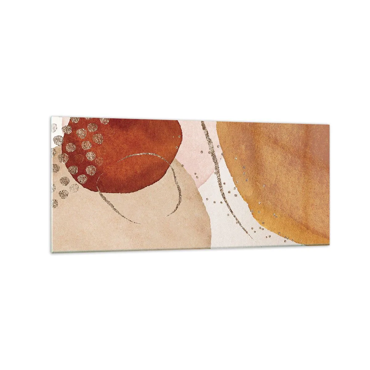 Schilderen op glas - Rondheid en beweging - 120x50 cm