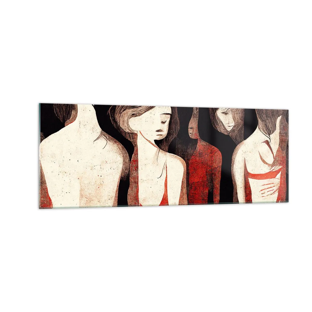 Schilderen op glas - Madonna's van duisternis - 140x50 cm