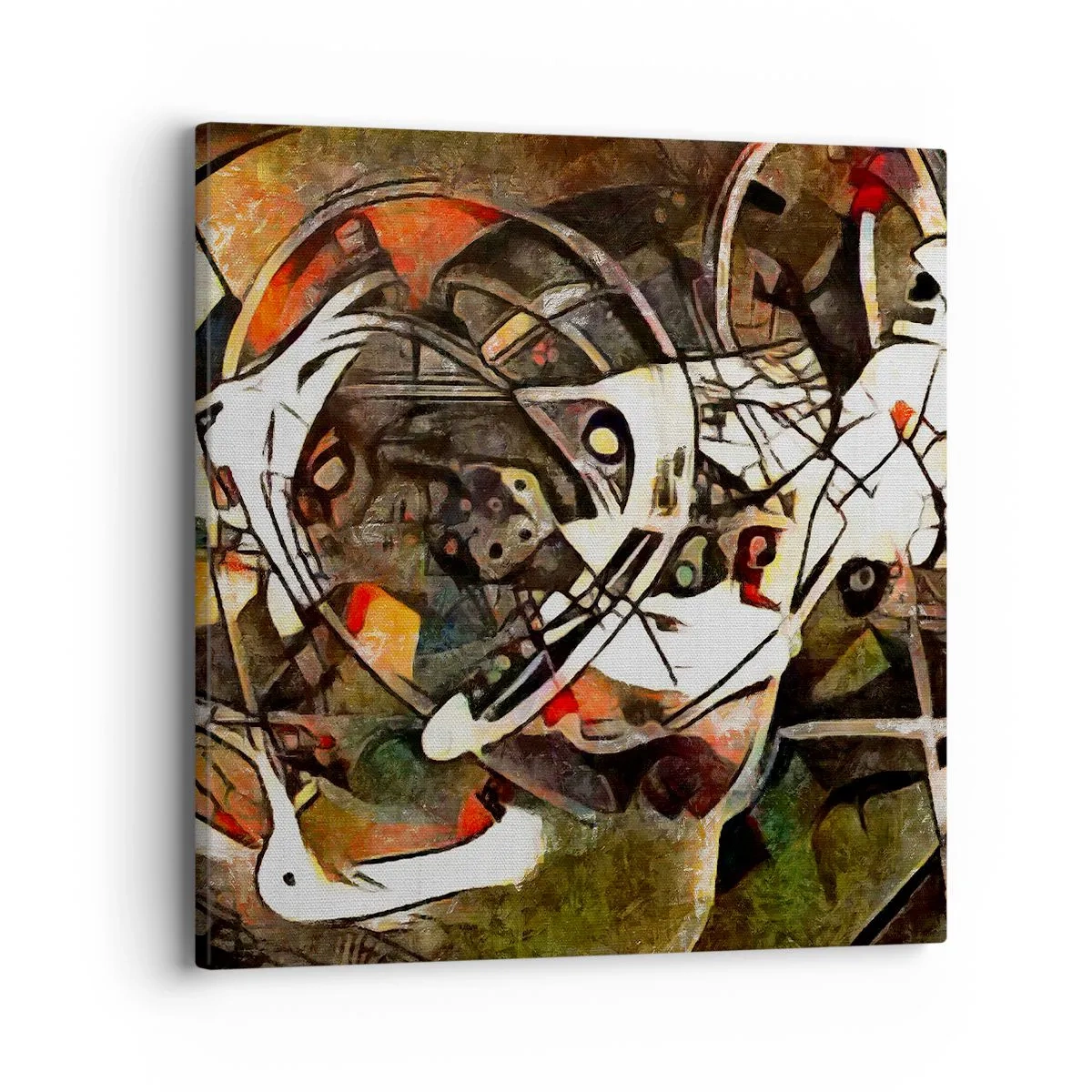 Schilderen op canvas - Hoor je het verkeer? - 40x40 cm