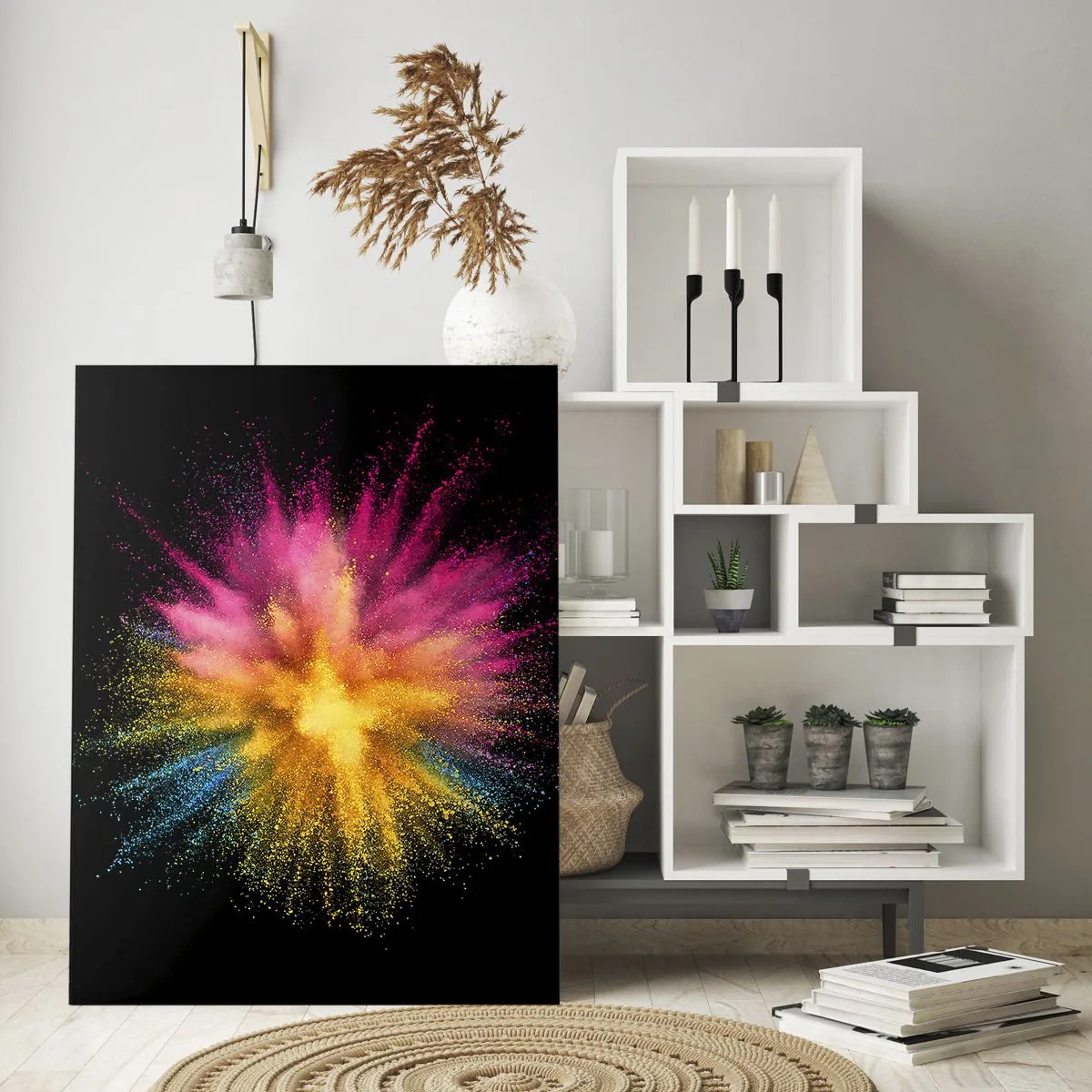 Schilderen op glas - De geboorte van kleuren - 50x70 cm