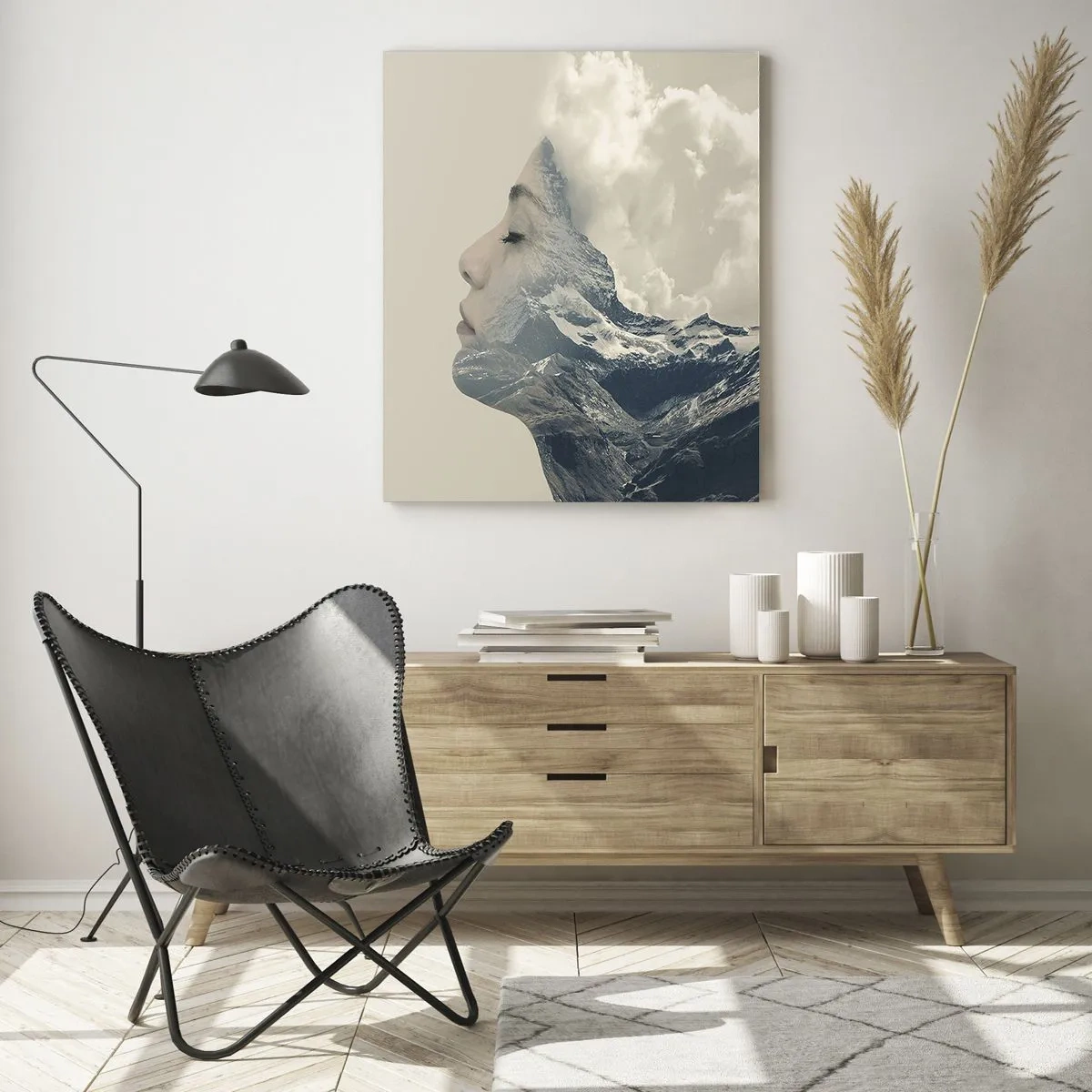 Schilderen op glas - De schoonheid van de elementen - 80x120 cm