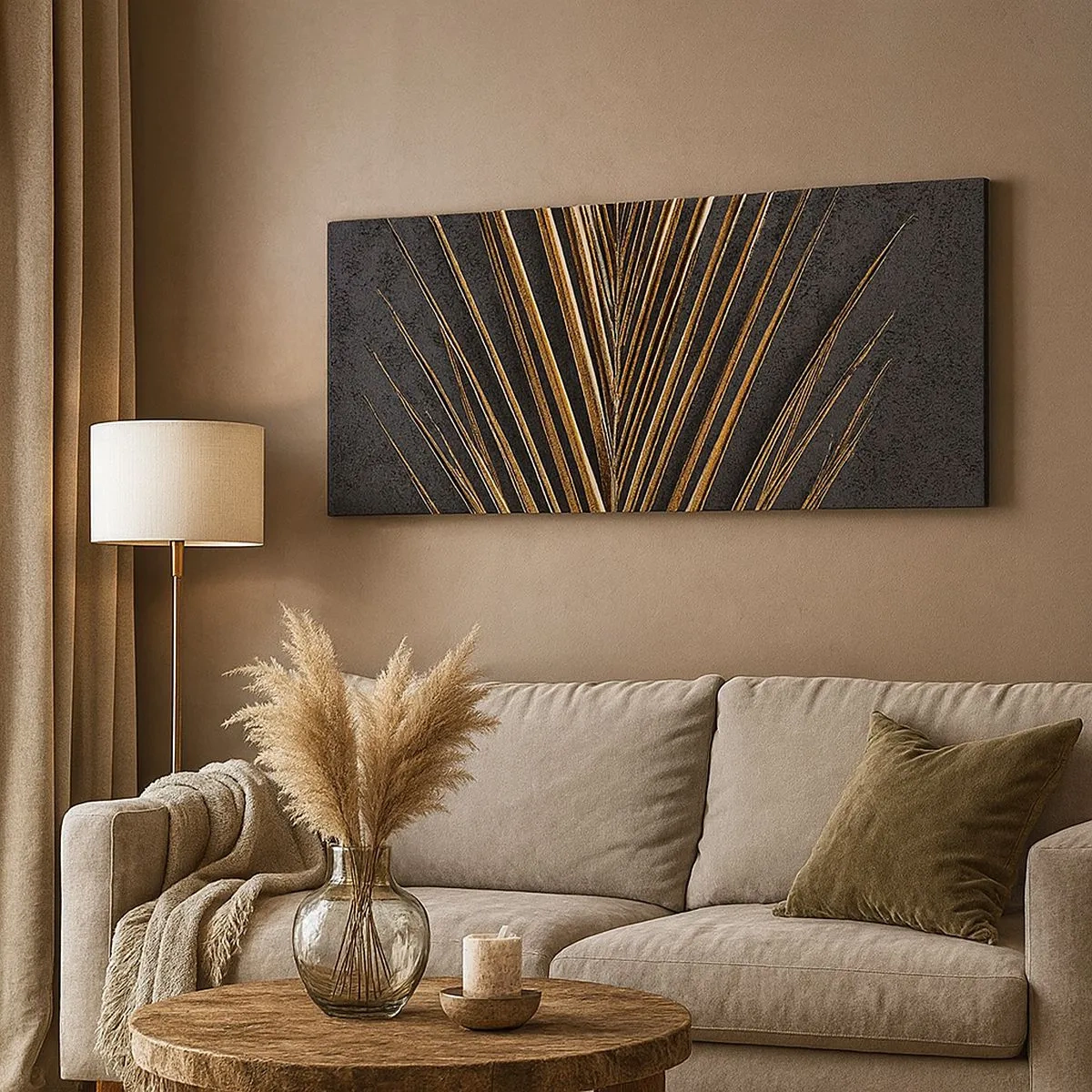 Schilderen op canvas - Het goud van de tropen - 100x40 cm