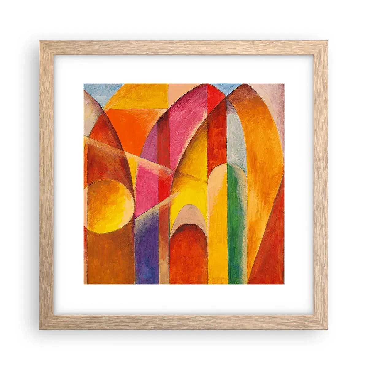 Een poster in een licht eiken lijst - Kathedraal van de zon - 30x30 cm