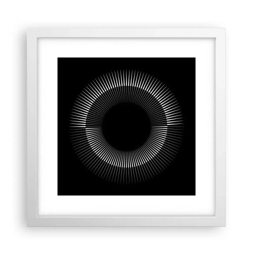 Poster in een witte lijst - Zwarte zon - 30x30 cm