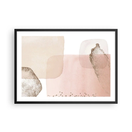 Poster in een zwarte lijst - Een blik door kleur - 70x50 cm