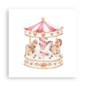Poster - De zoete kinderwereld - 50x50 cm