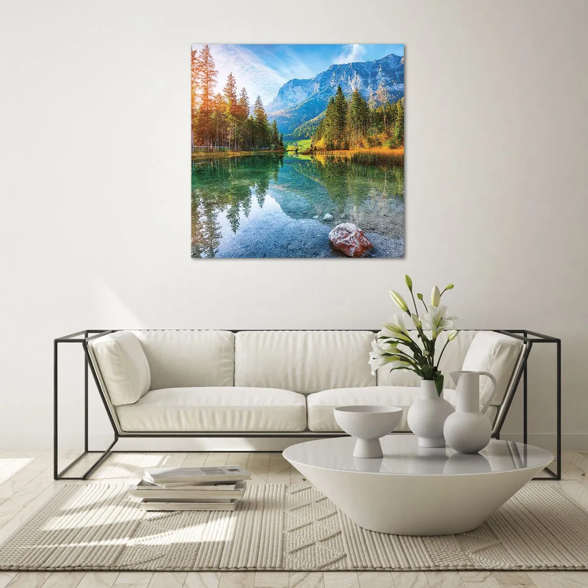 Schilderen op glas - De zachtheid van de herfst - 60x60 cm