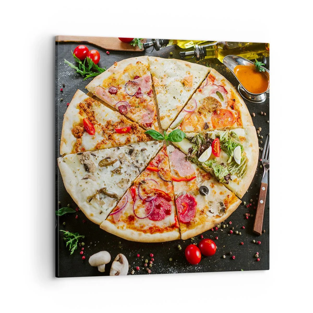 Schilderen op canvas - Een scala aan smaken - 50x50 cm