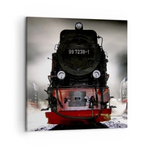 Schilderen op canvas - Hij staat en hapt, hapt en blaast - 50x50 cm