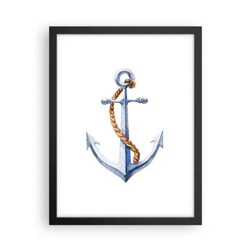 Poster in een zwarte lijst - Ahoi avontuur! - 30x40 cm