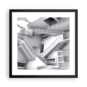 Poster in een zwarte lijst - De paradoxen van de ruimte - 40x40 cm