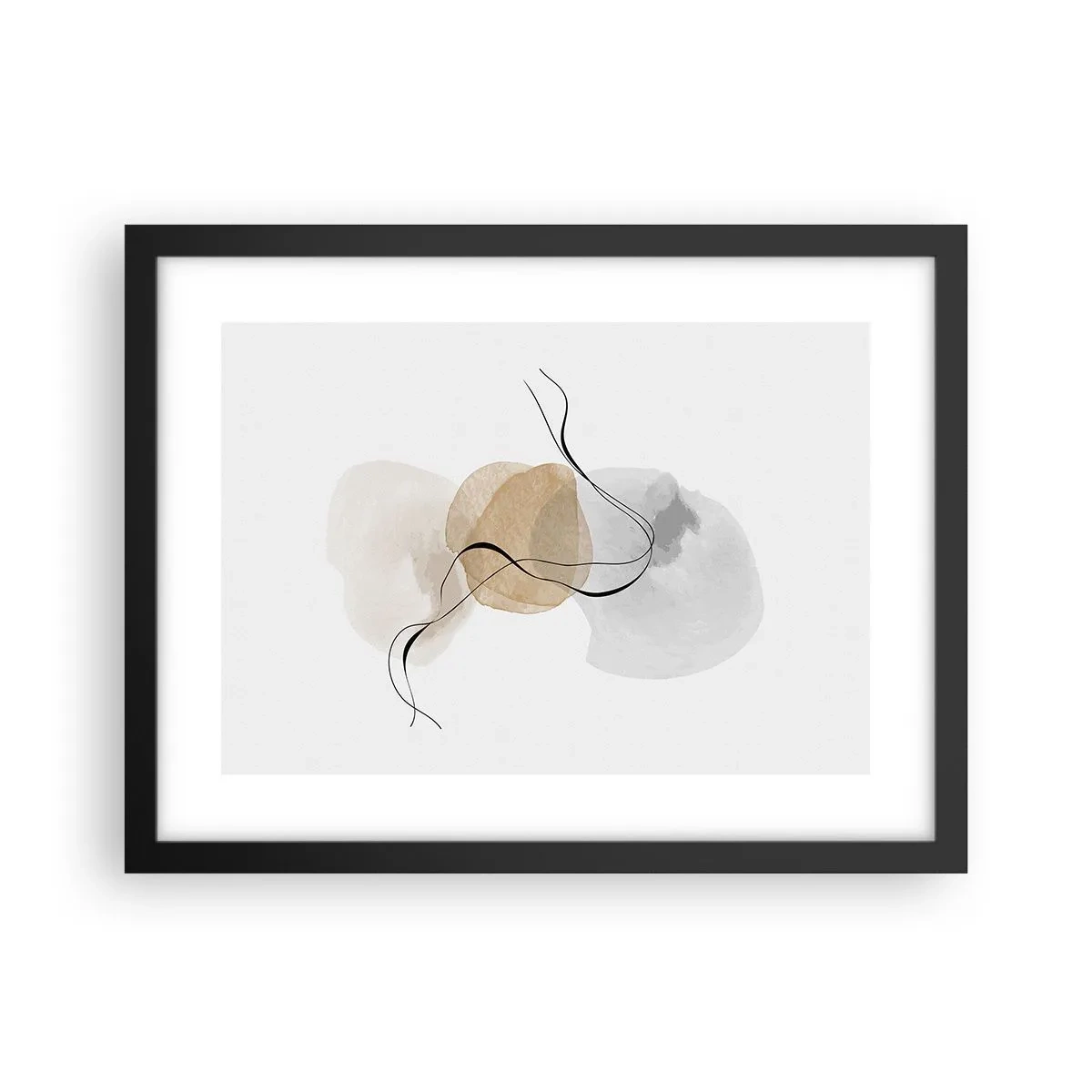 Poster in een zwarte lijst - Lucht kralen - 40x30 cm