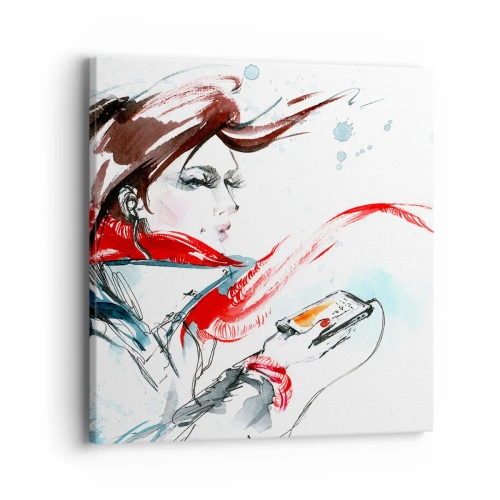 Schilderen op canvas - Er speelt iets in mij - 40x40 cm