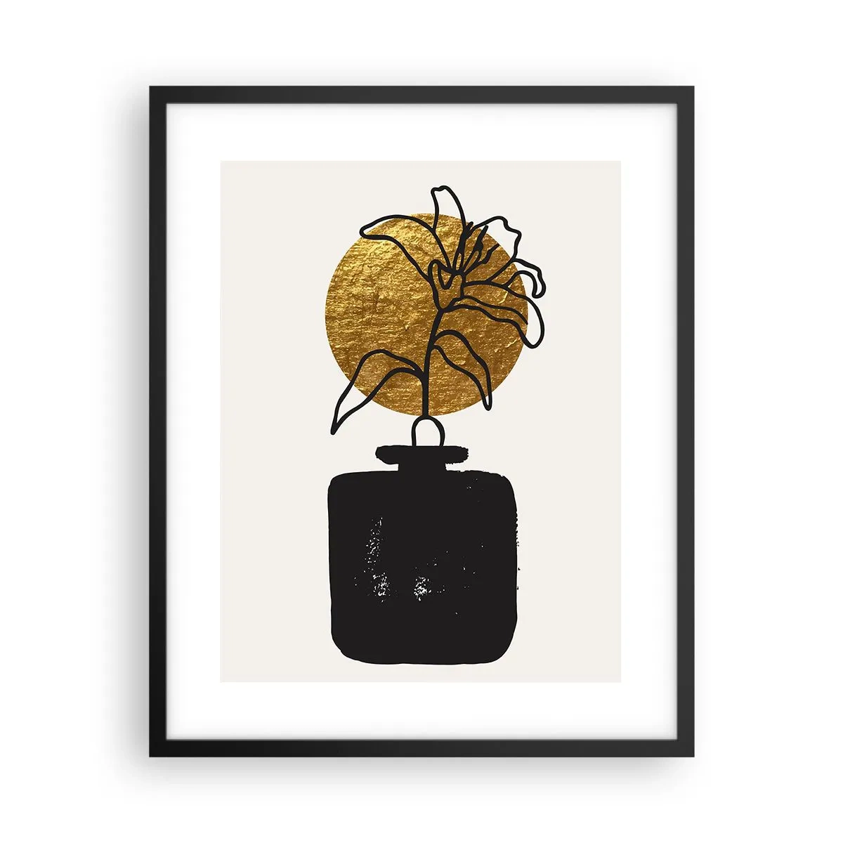 Poster in een zwarte lijst - Schoonheid is goud waard - 40x50 cm