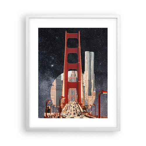 Poster in een witte lijst - Altijd in het centrum - 40x50 cm