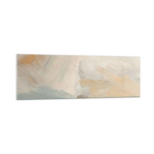 Schilderen op glas - Abstractie – het land van zachtheid - 160x50 cm