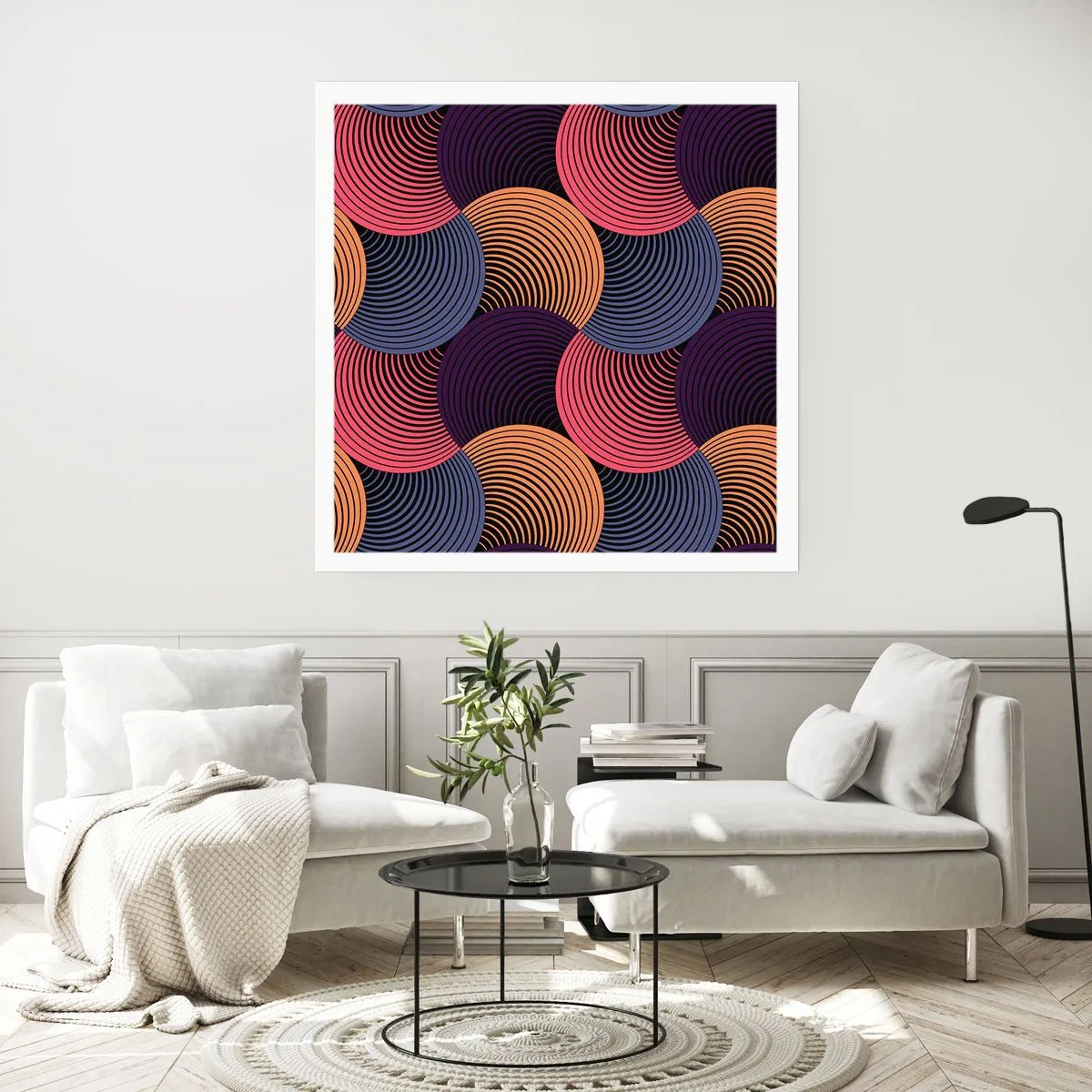 Poster - In een cirkelvormig ritme - 50x50 cm