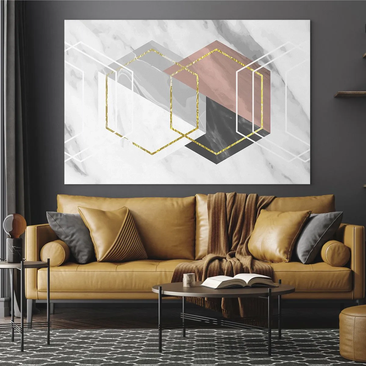 Schilderen op glas - Keten samenstelling - 120x80 cm