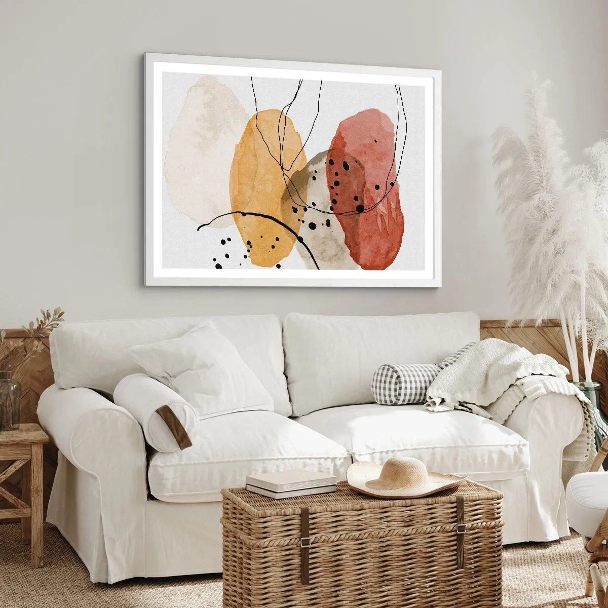 Poster in een witte lijst - Als lichte, transparante lucht - 70x50 cm