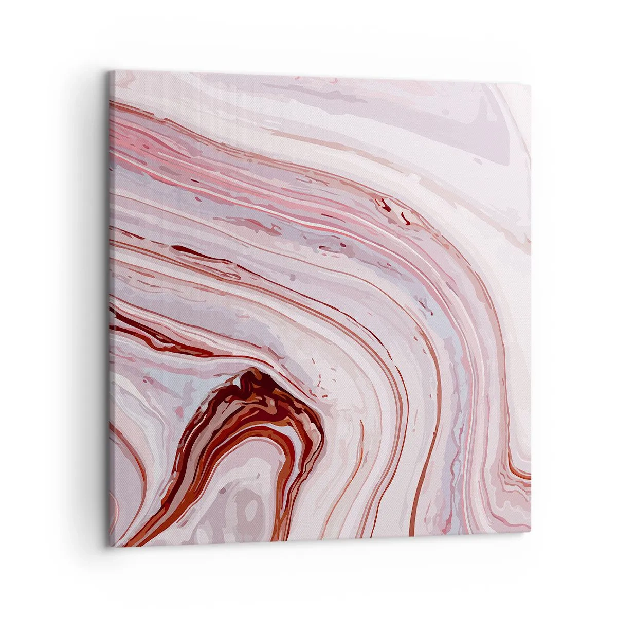 Schilderen op canvas - Rechtdoor, dan rechts naar beneden - 50x50 cm