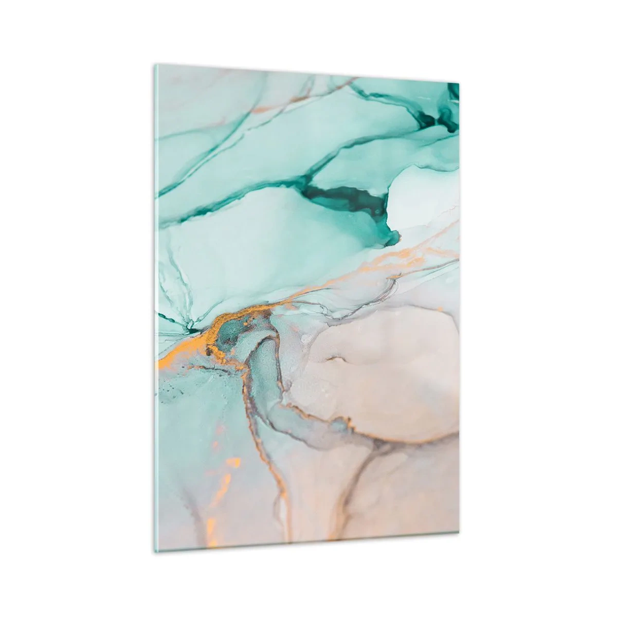 Schilderen op glas - Een dans van vormen en kleuren - 50x70 cm