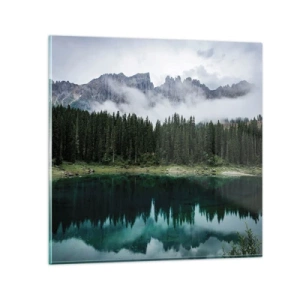 Schilderen op glas - Stil, stil, laten we het drinkwater niet wakker maken... - 30x30 cm