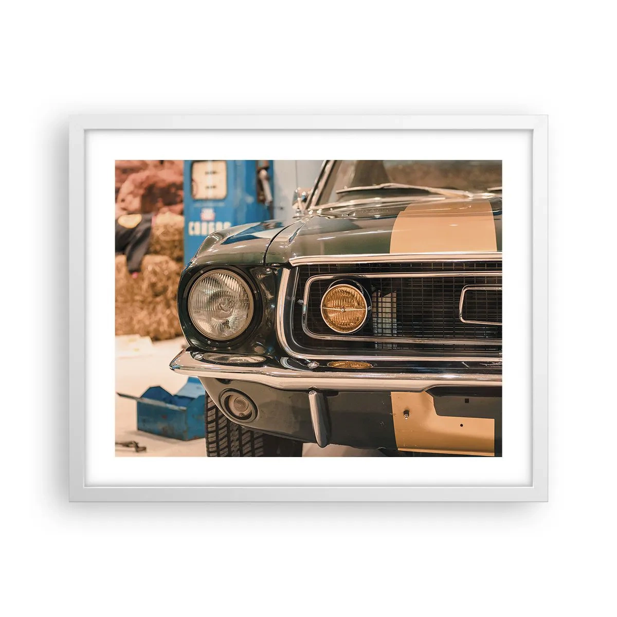 Poster in een witte lijst - Ontmoeting met een legende - 50x40 cm