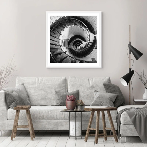 Poster in een witte lijst - Hoger en hoger - 50x50 cm