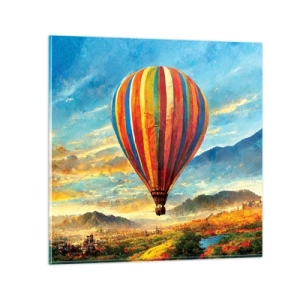 Schilderen op glas - In stilte zie je meer - 40x40 cm