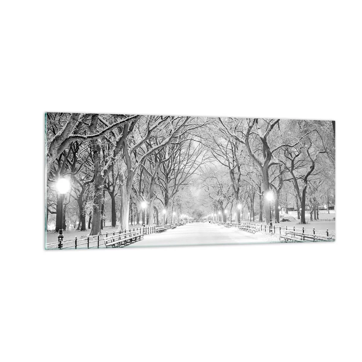 Schilderen op glas - Vier seizoenen - winter - 100x40 cm