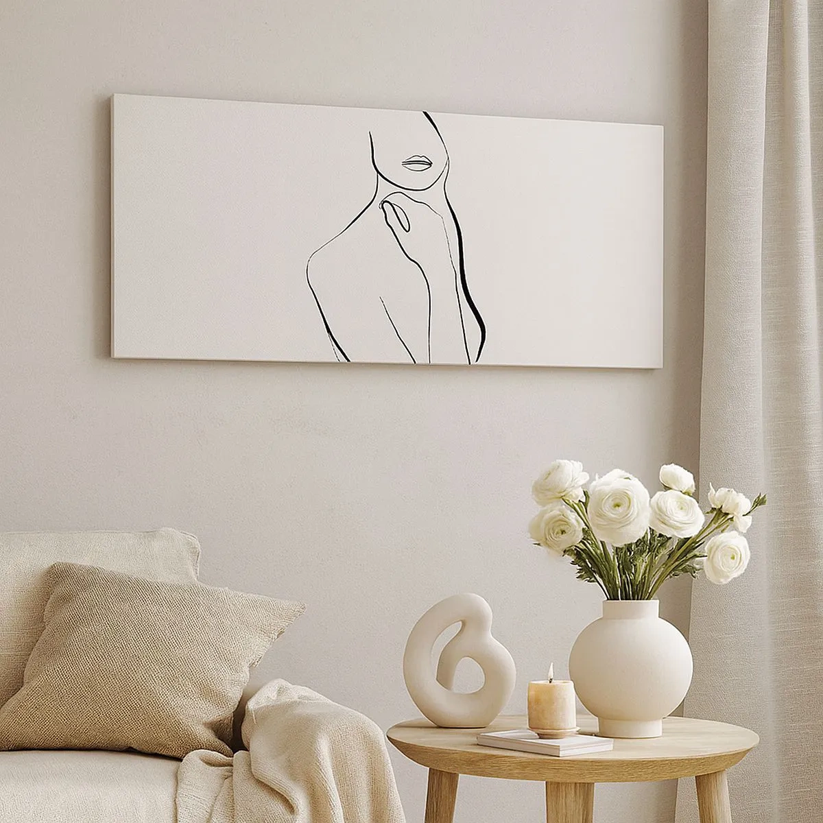 Schilderen op canvas - Een golf van melancholie - 100x40 cm