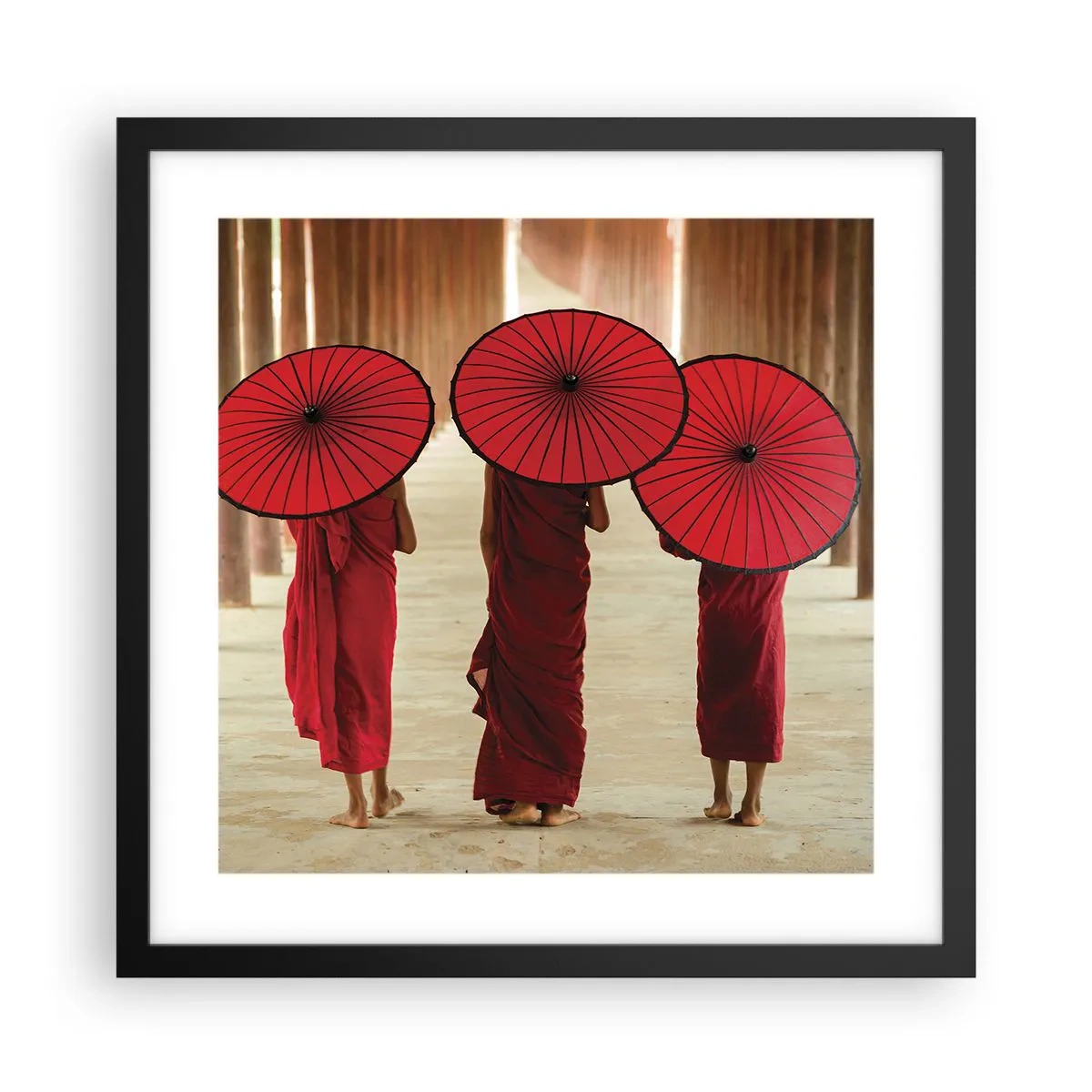 Poster in een zwarte lijst - Op weg naar het Zuivere Land - 40x40 cm