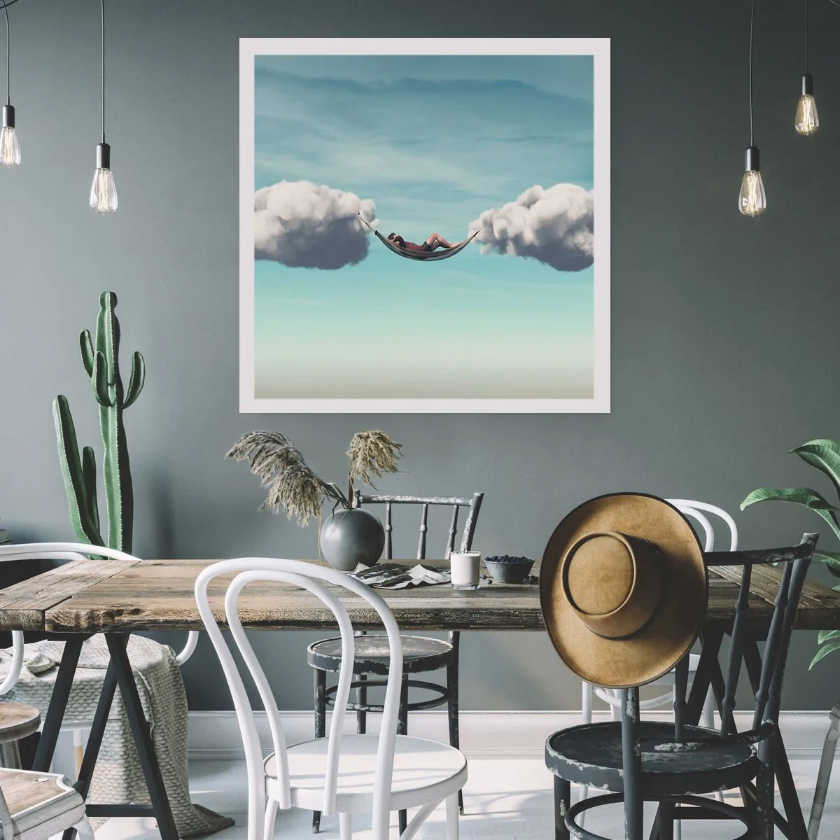 Poster - Het geluk van het moment - 50x50 cm