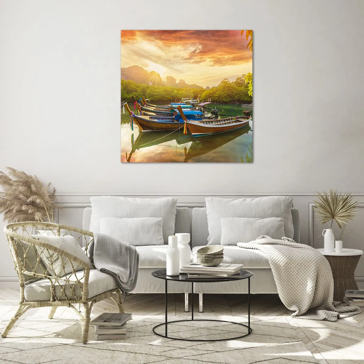 Schilderen op glas - Voor een drukke dag - 70x70 cm