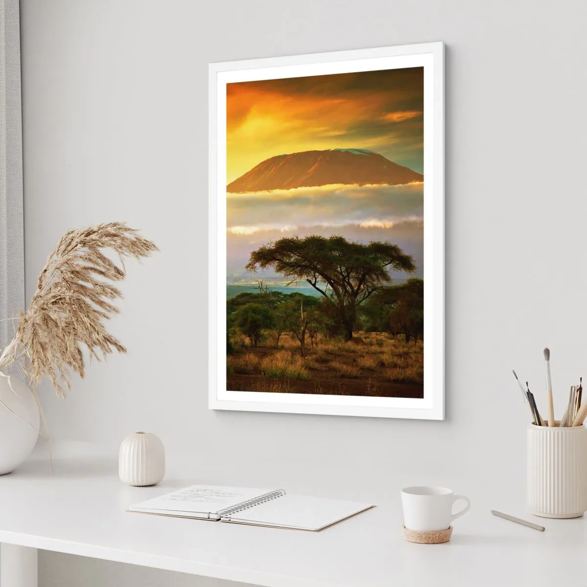 Poster in een witte lijst - Een reizigersdroom - 50x70 cm