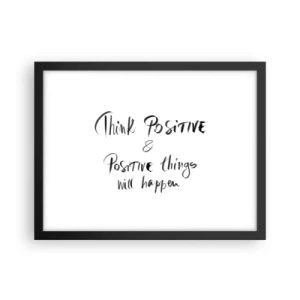 Poster in een zwarte lijst - Hoe leef je het leven? - 40x30 cm