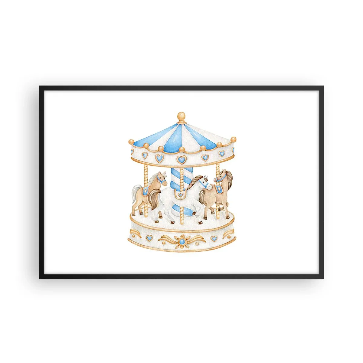 Poster in een zwarte lijst - Zoete jeugd - 91x61 cm