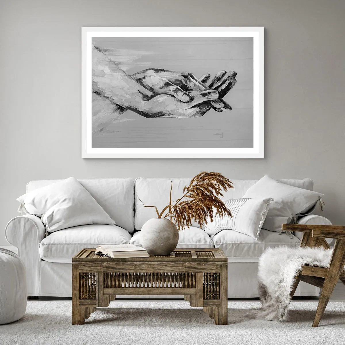 Poster in een witte lijst - Begin… - 30x30 cm