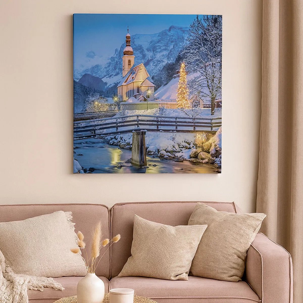 Schilderen op canvas - Kerstgeest - 30x30 cm