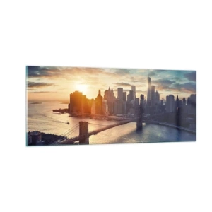 Schilderen op glas - Westers cultuurmonument - 100x40 cm
