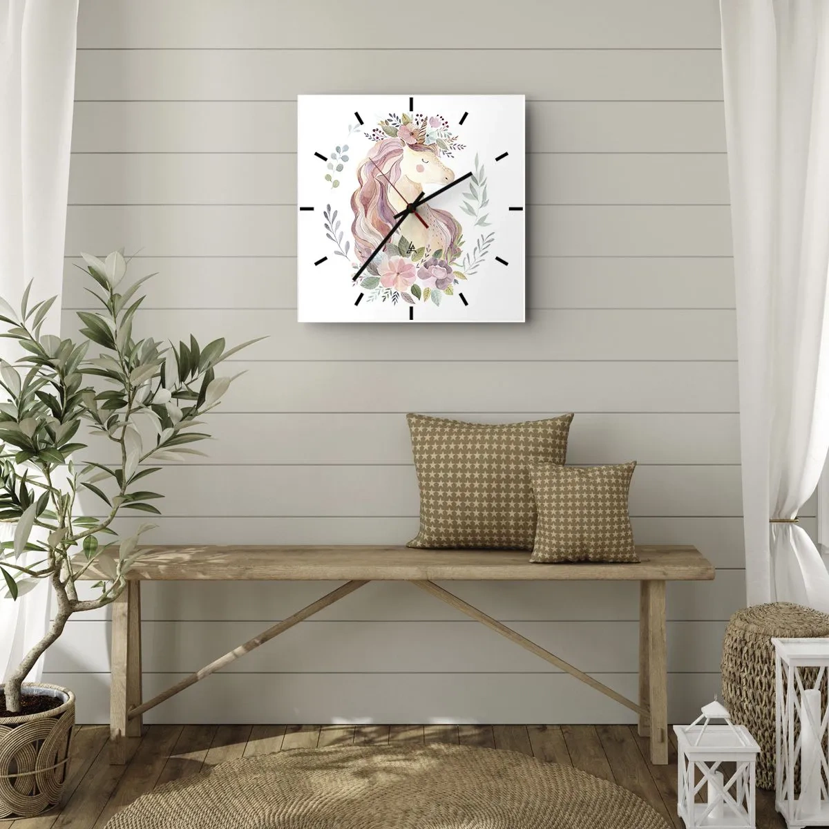 Wandklok - Klok - Een uitnodiging in de wereld van sprookjes - 30x30 cm