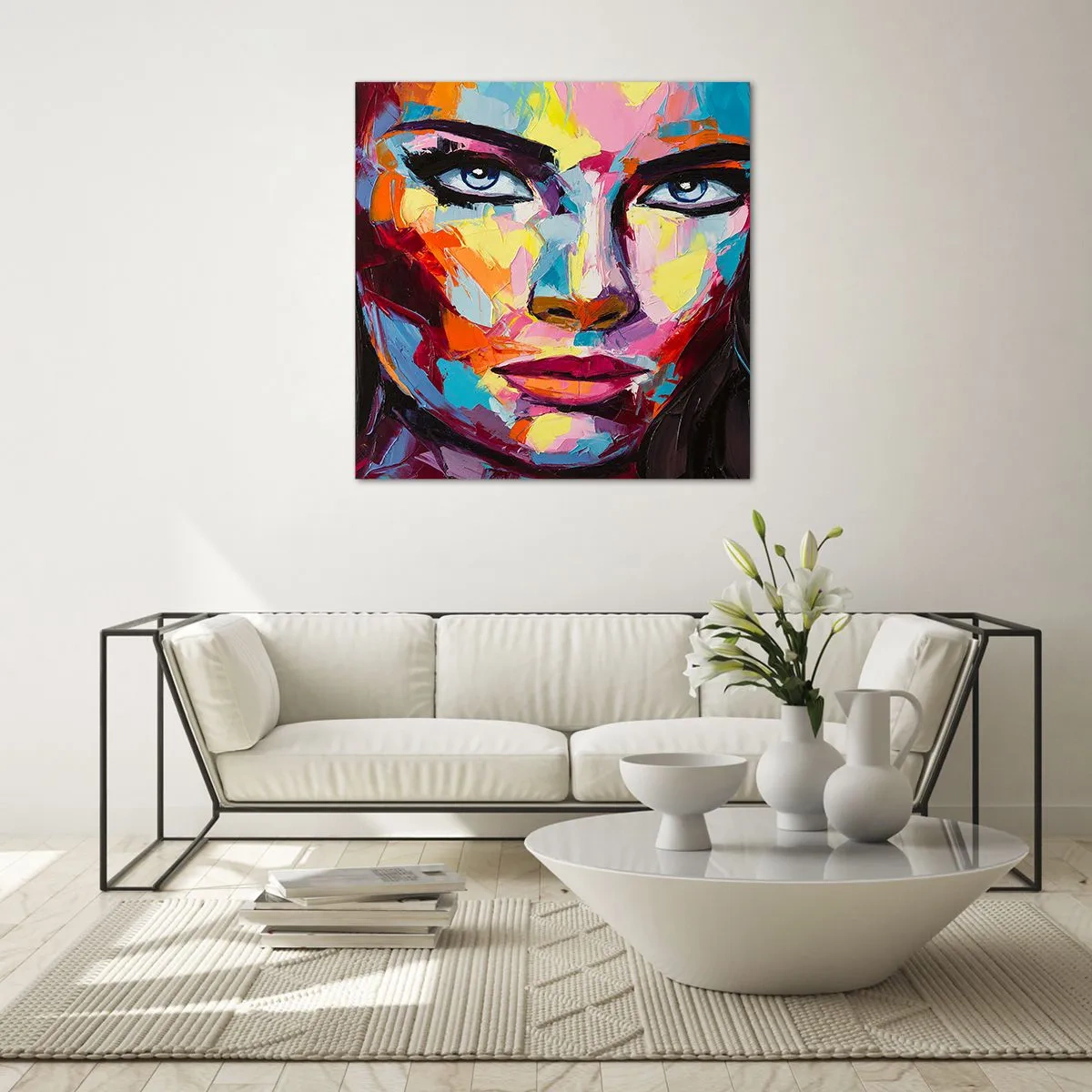 Schilderen op glas - De ziel is ook kleurrijk - 70x70 cm