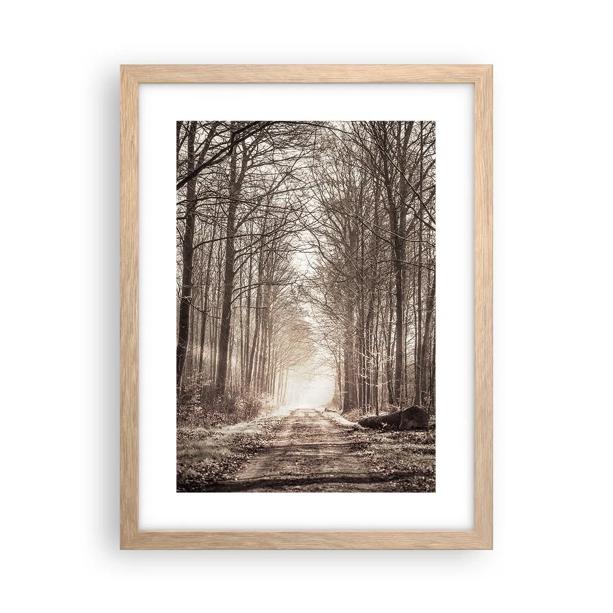 Een poster in een licht eiken lijst - Boskathedraal - 30x40 cm