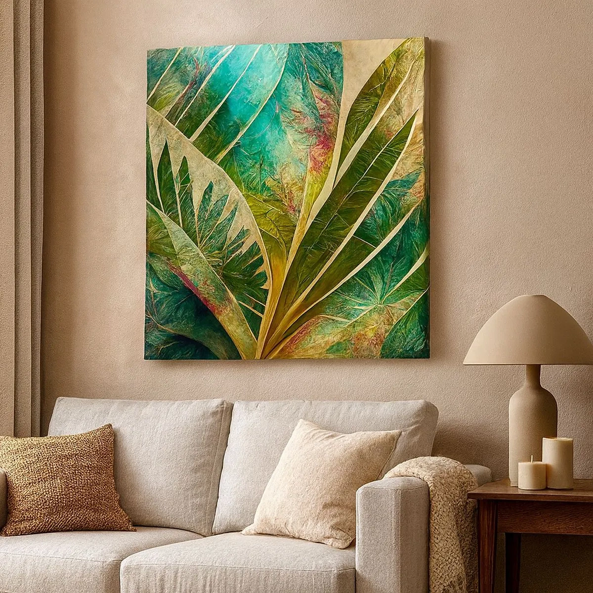 Schilderen op canvas - De kleuren van de tropen - 30x30 cm