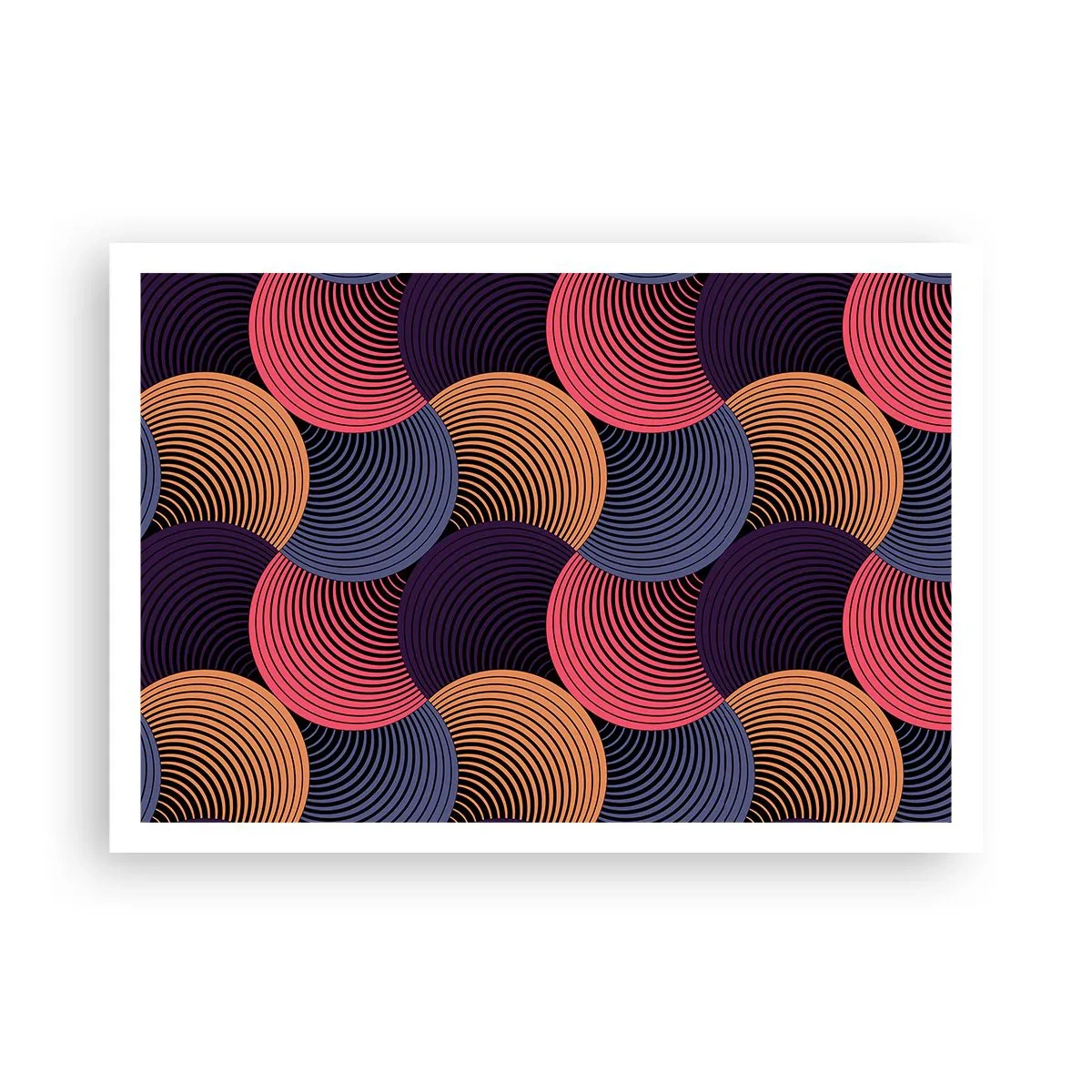 Poster - In een cirkelvormig ritme - 100x70 cm